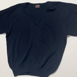 Paul & Shark Yachting Sweater V-Neck Pullover Navy Blue Men's size Large